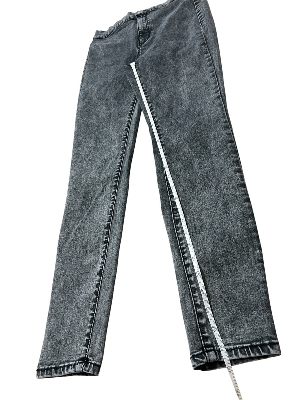 Garage Mid-Rise Skinny Black Acid Wash Jeggings - Picture 11 of 11